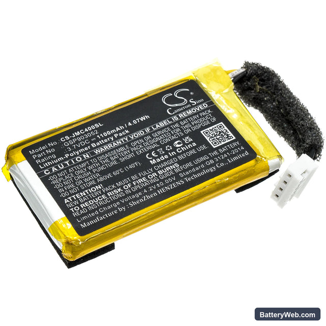 JBL Clip 4 Replacement Battery, 3.7V, 1100mAh, Li-Polymer 1