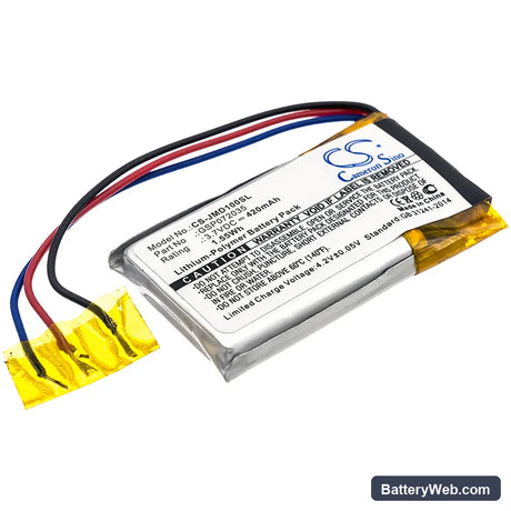 JBL JBL Go Replacement Battery, 3.7V, 420mAh, Li-Polymer 1