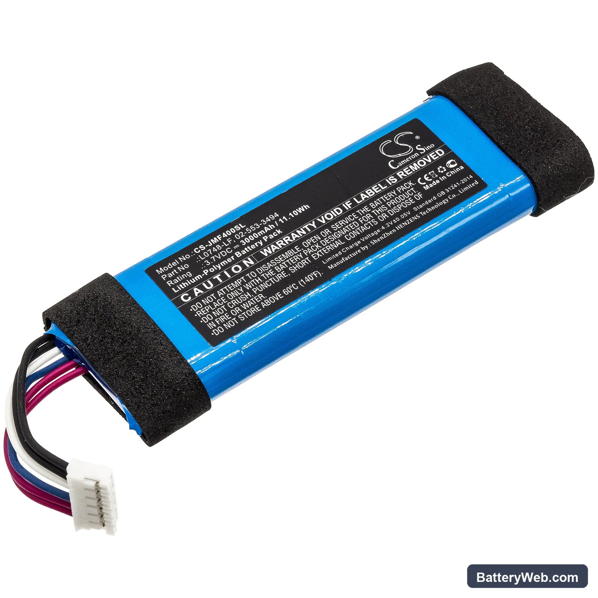JBL Flip Essential Replacement Battery, 3.7V, 3000mAh, Li-Polymer 1