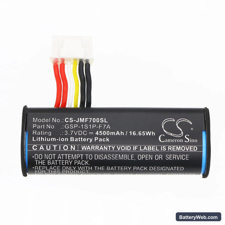 JBL F7A Replacement Battery, 3.7V, 4500mAh, Li-ion 3