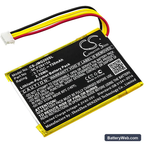 JBL Go 2 Replacement Battery, 3.7V, 730mAh, Li-Polymer 1