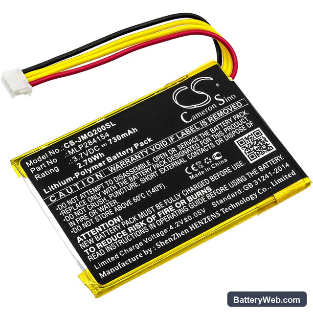 JBL Go 2 Replacement Battery, 3.7V, 730mAh, Li-Polymer 1