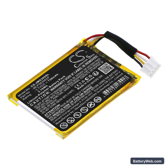 JBL Go 3 Replacement Battery, 3.7V, 730mAh, Li-Polymer 1