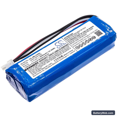 JBL Charge 3 Replacement Battery, 3.7V, 6000mAh, Li-Polymer 1