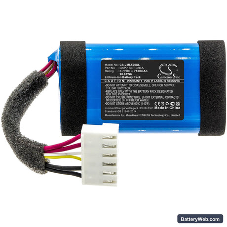 JBL Charge 5 Replacement Battery, 3.7V, 7800mAh, Li-ion 3