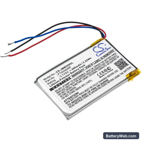 JBL Micro 2 Replacement Battery, 3.7V, 600mAh, Li-Polymer 1