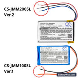 JBL Micro 2 Replacement Battery, 3.7V, 600mAh, Li-Polymer 5