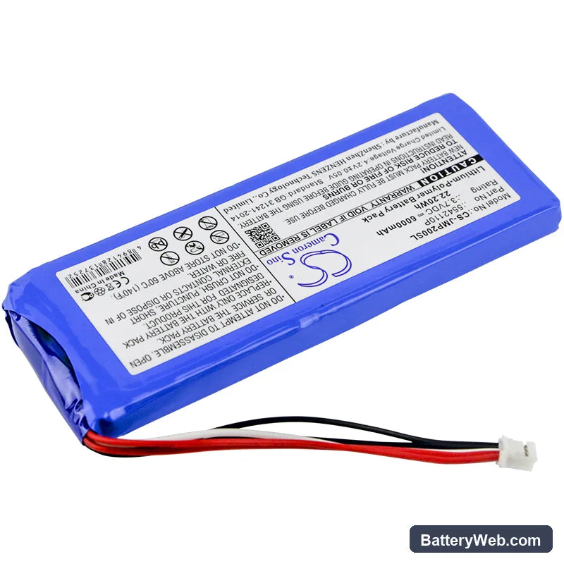 JBL Pulse 2 Replacement Battery, 3.7V, 6000mAh, Li-Polymer 2