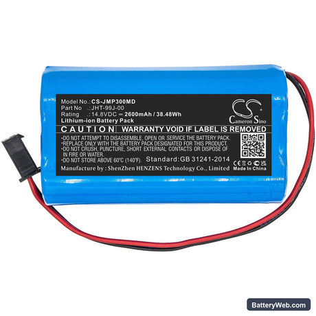 Jumper JPD-300A Replacement Battery, 14.8V, 2600mAh, Li-ion 3