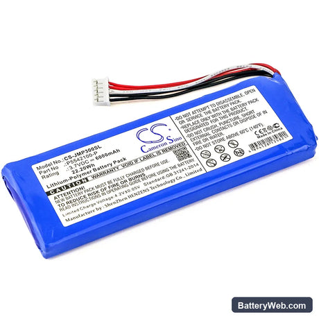 JBL Pulse 3 Replacement Battery, 3.7V, 6000mAh, Li-Polymer 1