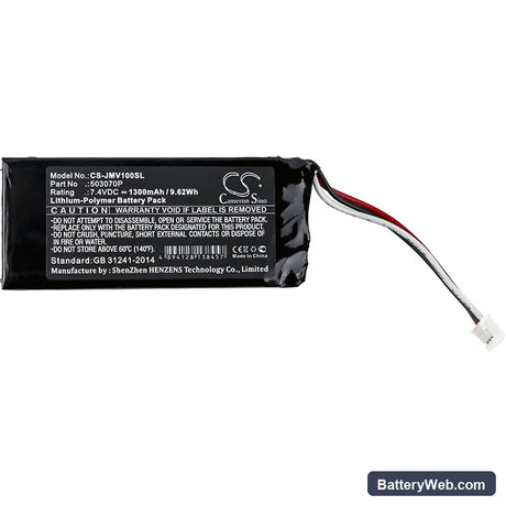 JBL Voyager Replacement Battery, 7.4V, 1300mAh, Li-Polymer 3