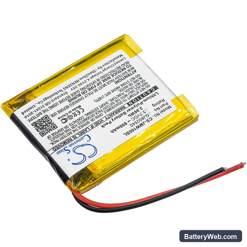 JBL Wind Replacement Battery, 3.7V, 800mAh, Li-Polymer 2