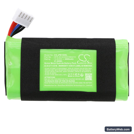 JBL BassPro Go Replacement Battery, 10.8V, 2000mAh, Ni-MH 3