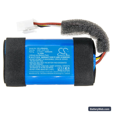 JBL Partybox Encore Essential Replacement Battery, 3.7V, 5200mAh, Li-ion 3