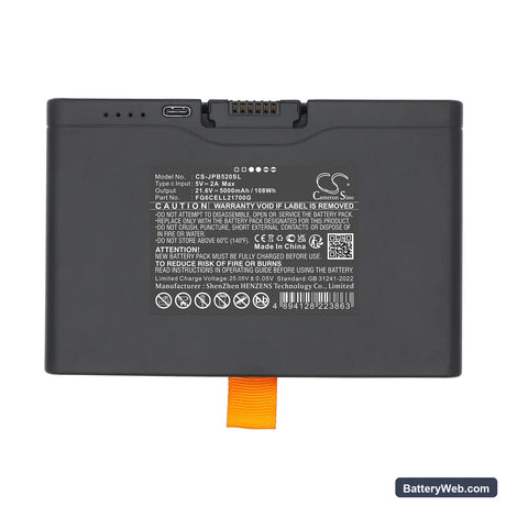 JBL Boombox 4 Replacement Battery, 21.6V, 5000mAh, Li-ion 5