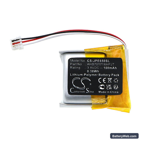Jabra Engage 65 Replacement Battery, 3.8V, 100mAh, Li-Polymer 3