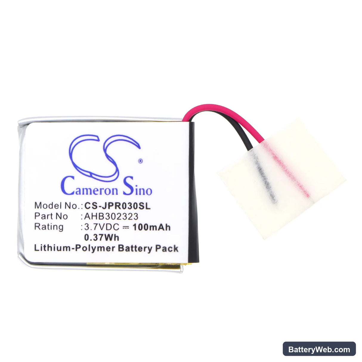 Jabra BT3030 Replacement Battery, 3.7V, 100mAh, Li-Polymer 3
