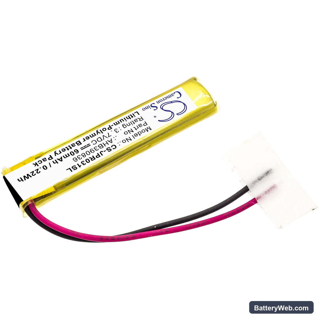 Jabra Sport Stereo Replacement Battery, 3.7V, 60mAh, Li-Polymer 2