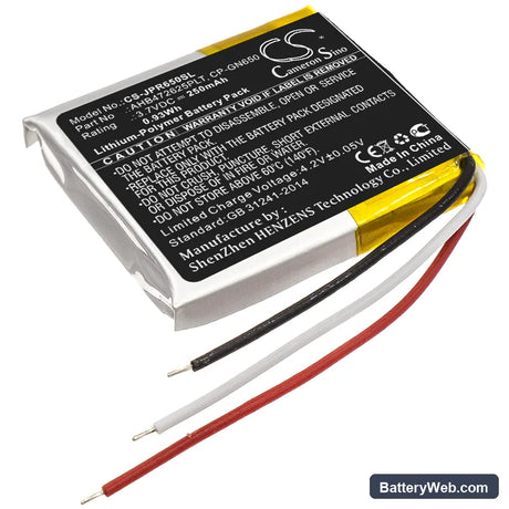 Jabra Engage 75 convertible Replacement Battery, 3.7V, 250mAh, Li-Polymer 1