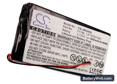 HP Jornada 520 Replacement Battery, 3.7V, 1800mAh, Li-ion 5