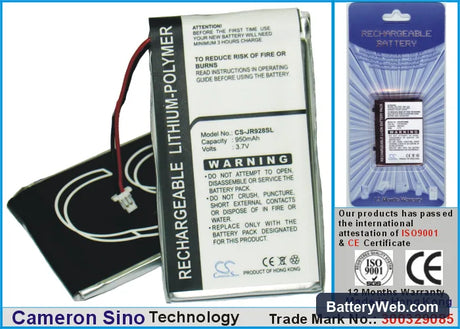 HP Jornada 820 Replacement Battery, 3.7V, 950mAh, Li-Polymer 1