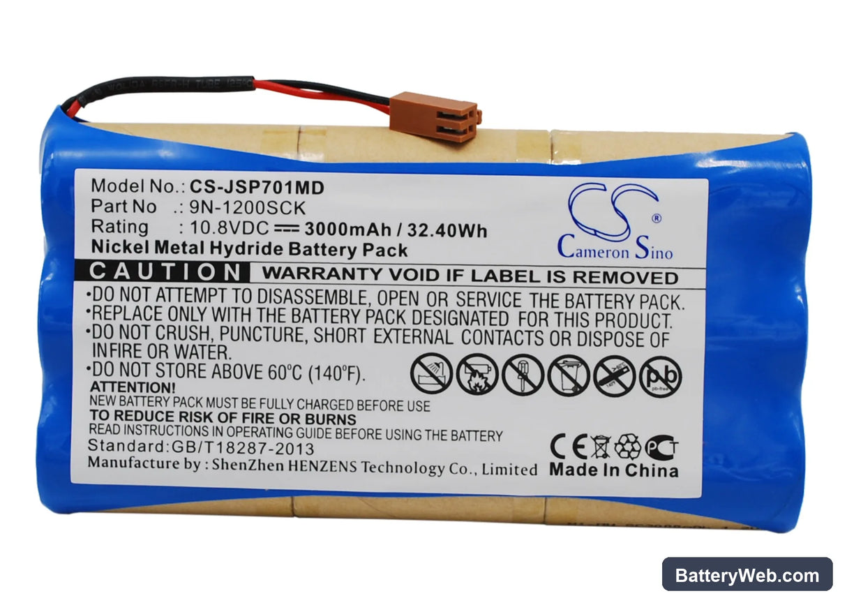 JMS OT-701 Replacement Battery, 10.8V, 3000mAh, Ni-MH 1