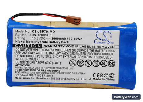 JMS OT-701 Replacement Battery, 10.8V, 3000mAh, Ni-MH 1