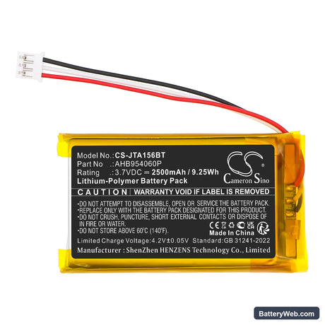 Jablotron JA-156E Replacement Battery, 3.7V, 2500mAh, Li-Polymer 3