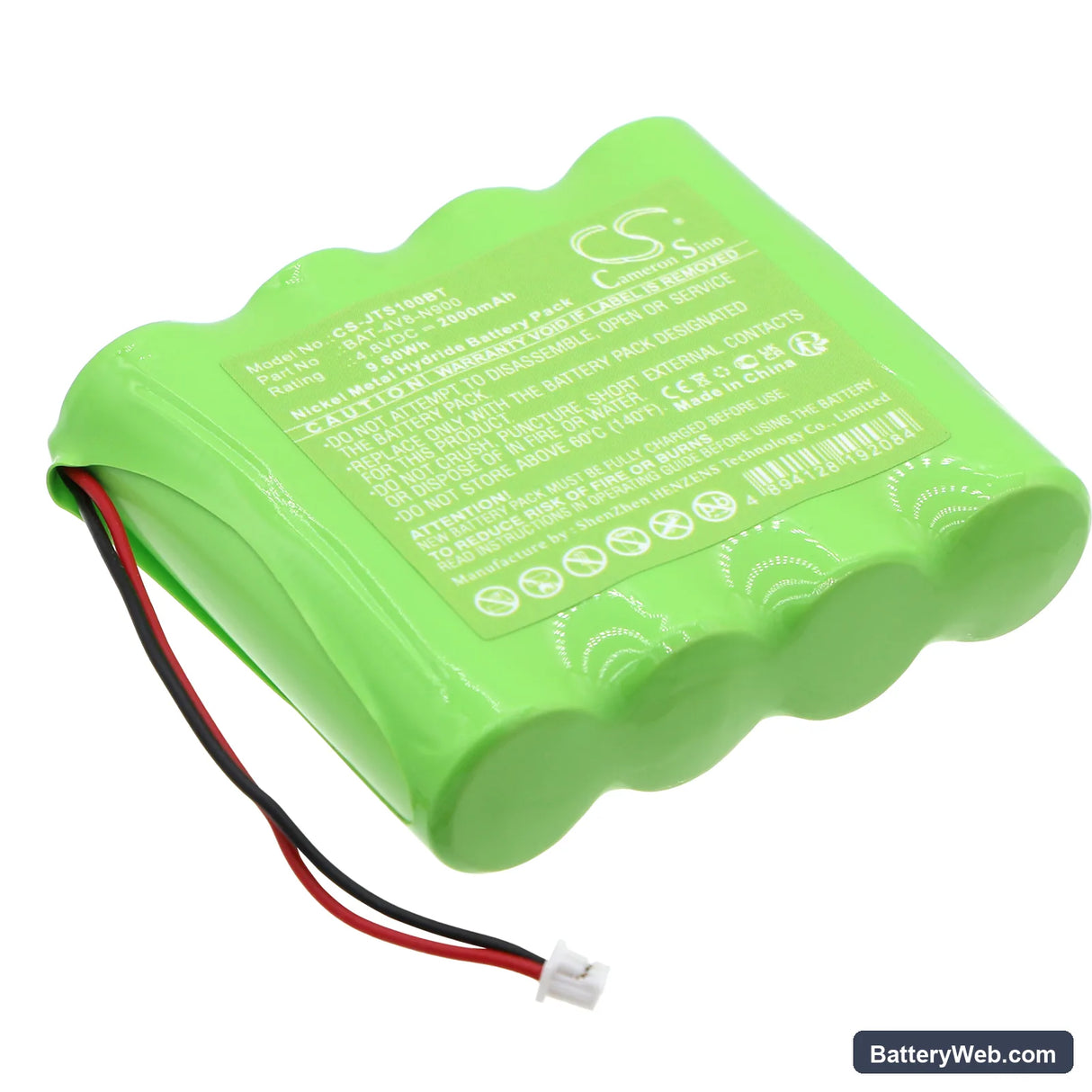 Jablotron JA-100 Signal Repeater Replacement Battery, 4.8V, 2000mAh, Ni-MH 1