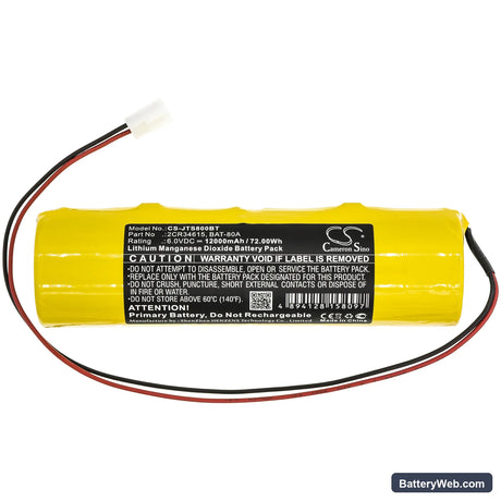 Jablotron JA-80A Replacement Battery, 6V, 12000mAh, Li-MnO2 3