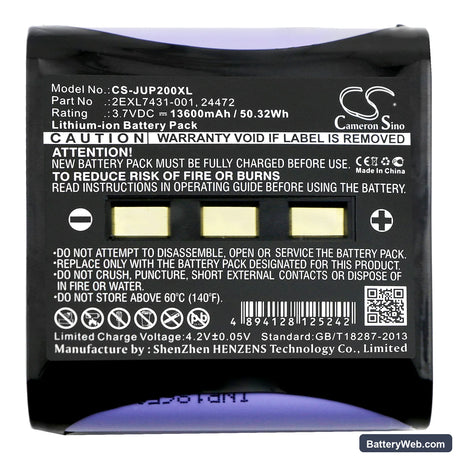 Juniper Allegro 2 Replacement Battery, 3.7V, 13600mAh, Li-ion 3