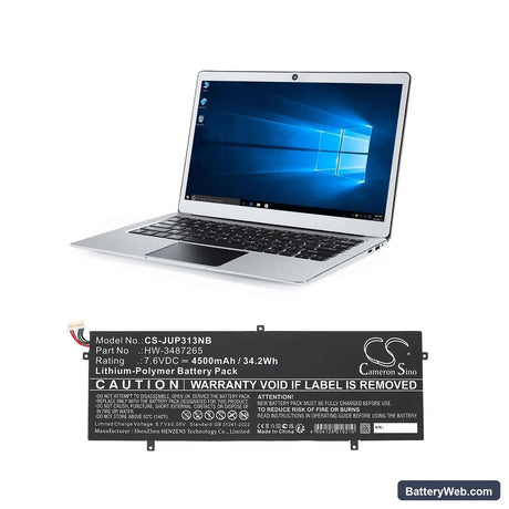 TrekStor Primebook C11 Replacement Battery, 7.6V, 4500mAh, Li-Polymer 6