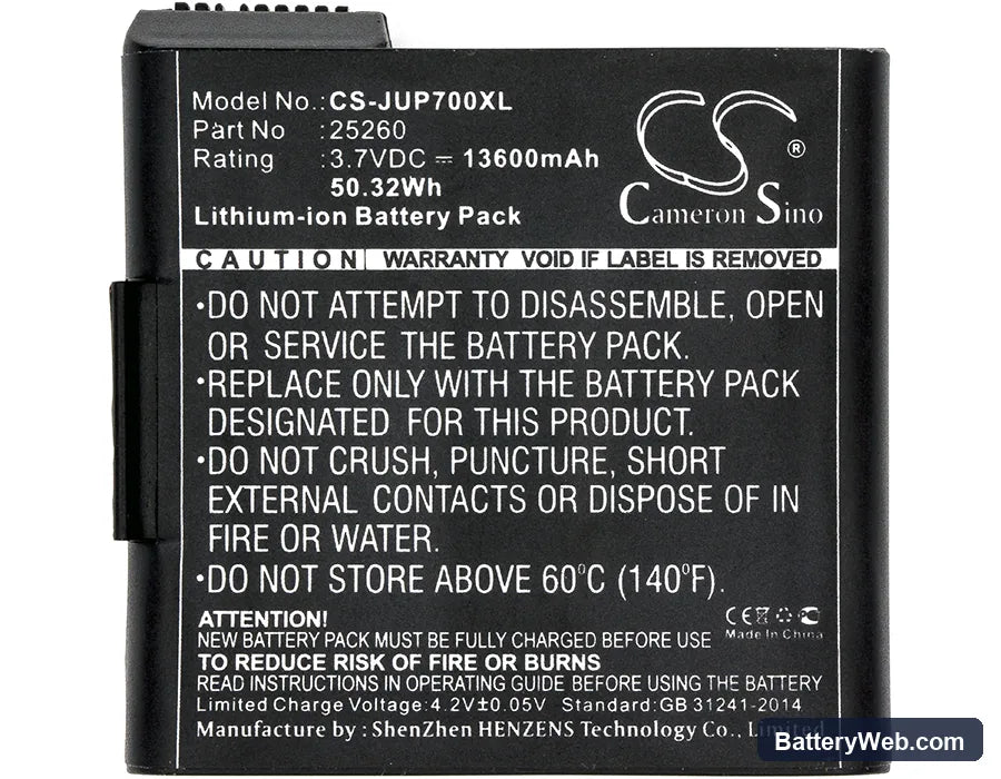 Juniper Mesa 2 Replacement Battery, 3.7V, 13600mAh, Li-ion 5