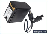 JVC GR-D796 Replacement Battery, 7.4V, 2300mAh, Li-ion 2