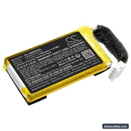 JBL Wind 3 Replacement Battery, 3.7V, 1100mAh, Li-Polymer 1