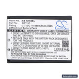 Sony Ericsson K750 Replacement Battery, 3.7V, 650mAh, Li-ion 3