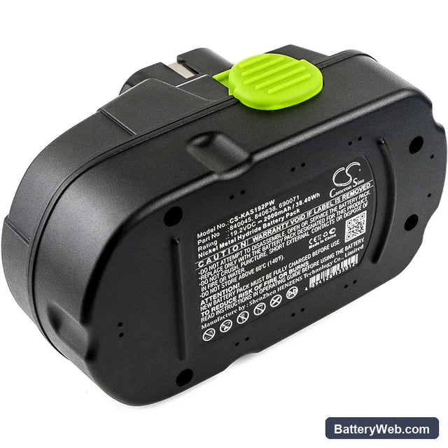 Kawasaki 19.2V Unisource Replacement Battery, 19.2V, 2000mAh, Ni-MH 1