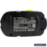Kawasaki 19.2V Unisource Replacement Battery, 19.2V, 2000mAh, Ni-MH 5