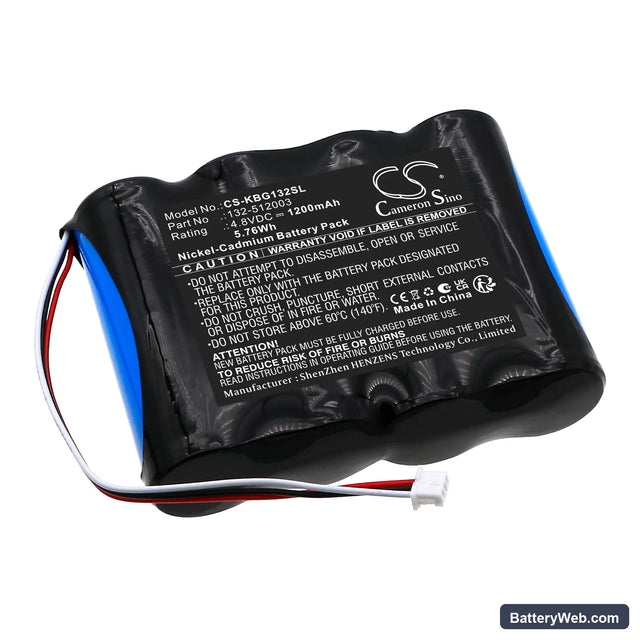 Kaba 132-512003 Replacement Battery, 4.8V, 1200mAh, Ni-CD 1
