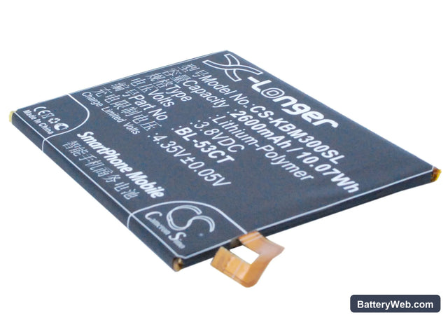 KOOBEE M3 Replacement Battery, 3.8V, 2650mAh, Li-Polymer 1