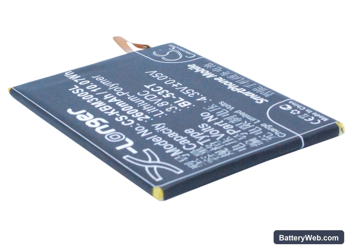 KOOBEE M3 Replacement Battery, 3.8V, 2650mAh, Li-Polymer 2