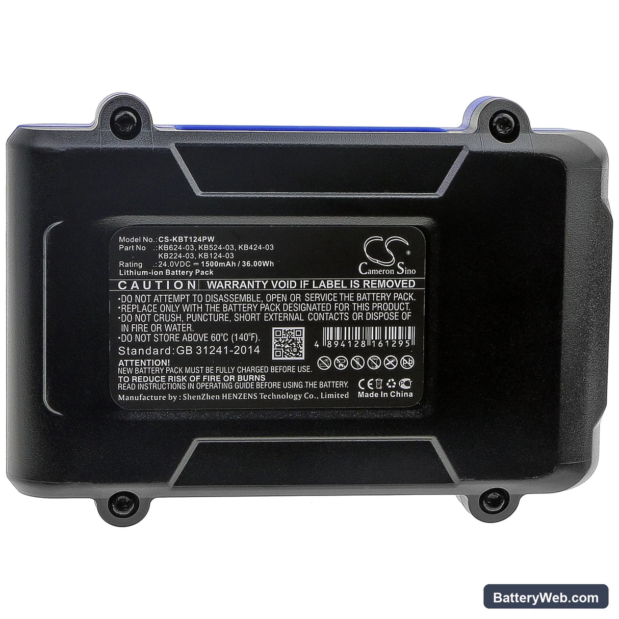Kobalt KRAD 1224B-03 Replacement Battery, 24V, 1500mAh, Li-ion 5