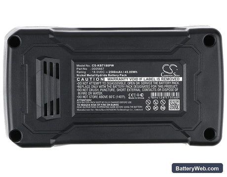 Kobalt K18-NB15A Replacement Battery, 18V, 2500mAh, Ni-MH 5