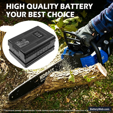 Kobalt 80V-22-in Single Stage Electric Cordless Snow Blower Replacement Battery, 80V, 6000mAh, Li-ion 1