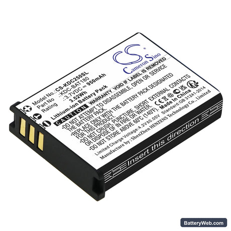 KOAMTAC KDC-250 Replacement Battery, 3.7V, 950mAh, Li-ion 1