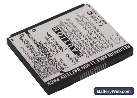 LG KE970 Replacement Battery, 3.7V, 800mAh, Li-ion 2
