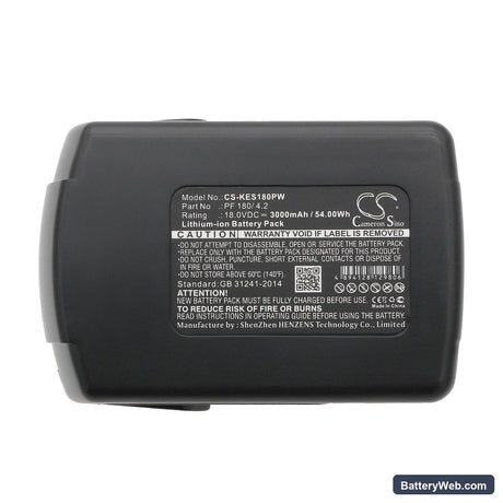 Kress 180 AFB Replacement Battery, 18V, 3000mAh, Li-ion 5