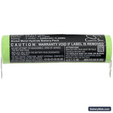 Kenwood Grati FG100 Replacement Battery, 2.4V, 2200mAh, Ni-MH 3