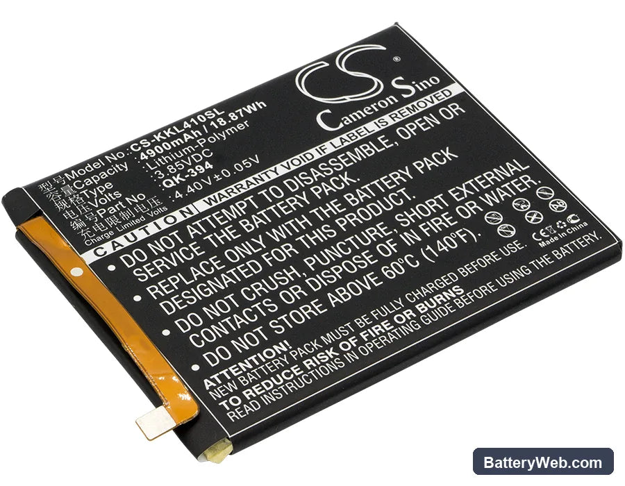360 N4S Replacement Battery, 3.85V, 4900mAh, Li-Polymer 1