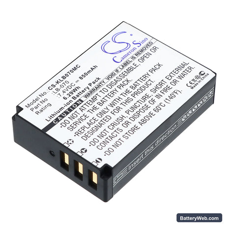 Kodak PIXPRO S1 Replacement Battery, 7.4V, 850mAh, Li-ion 1